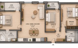 Apartamente cu 1-2-3-4 camere, parcare | Bloc Nou Traian Vuia Pod IRA - Poză 9
