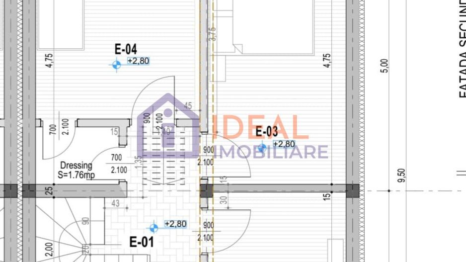 Duplex cu 4 camere si 250 mp de curte, in Selimbar - Schiță 11