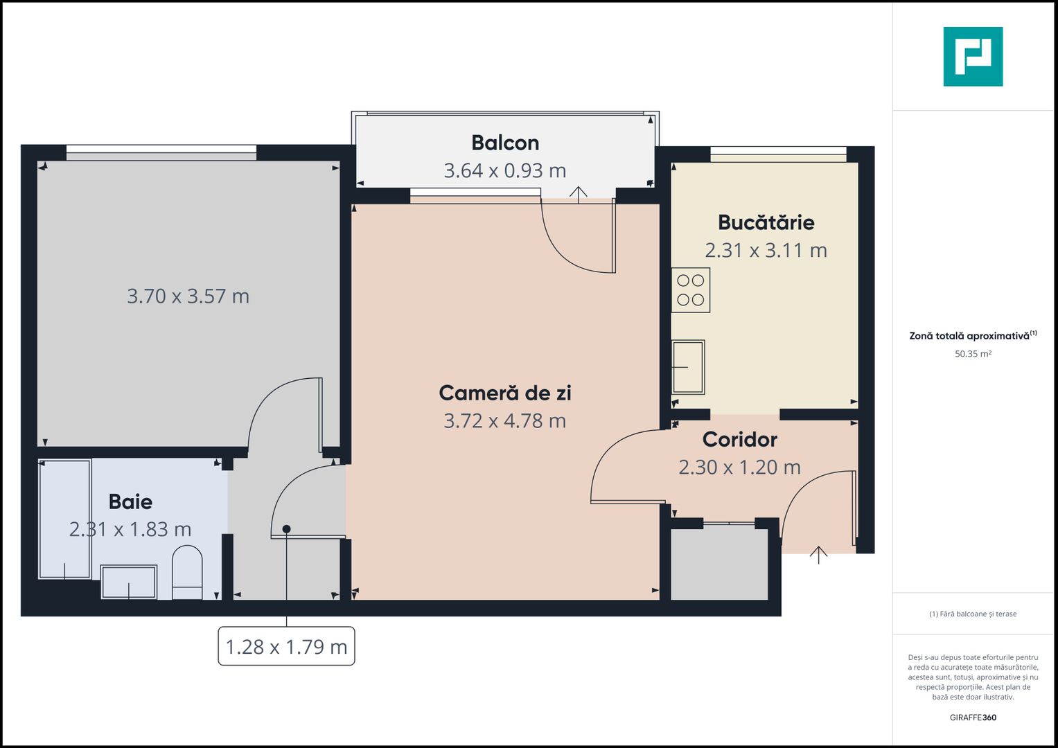 Apartament cu 2 camere zona Podgoria - Poză 7