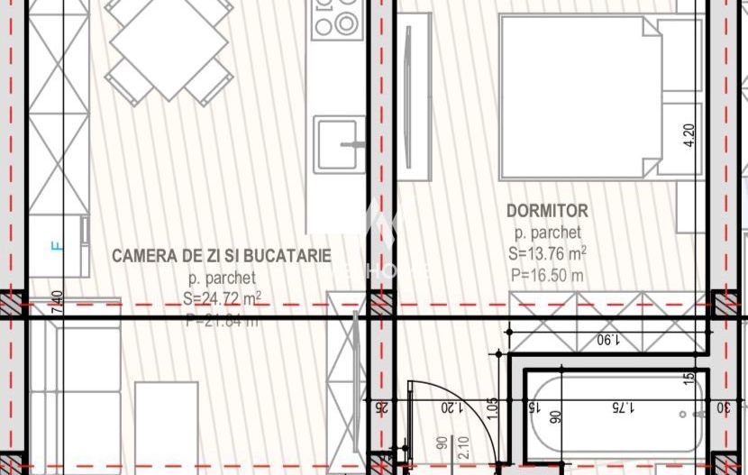 Apartament 2 camere 46 mp - zona Unirii, Selimbar - Poză 7