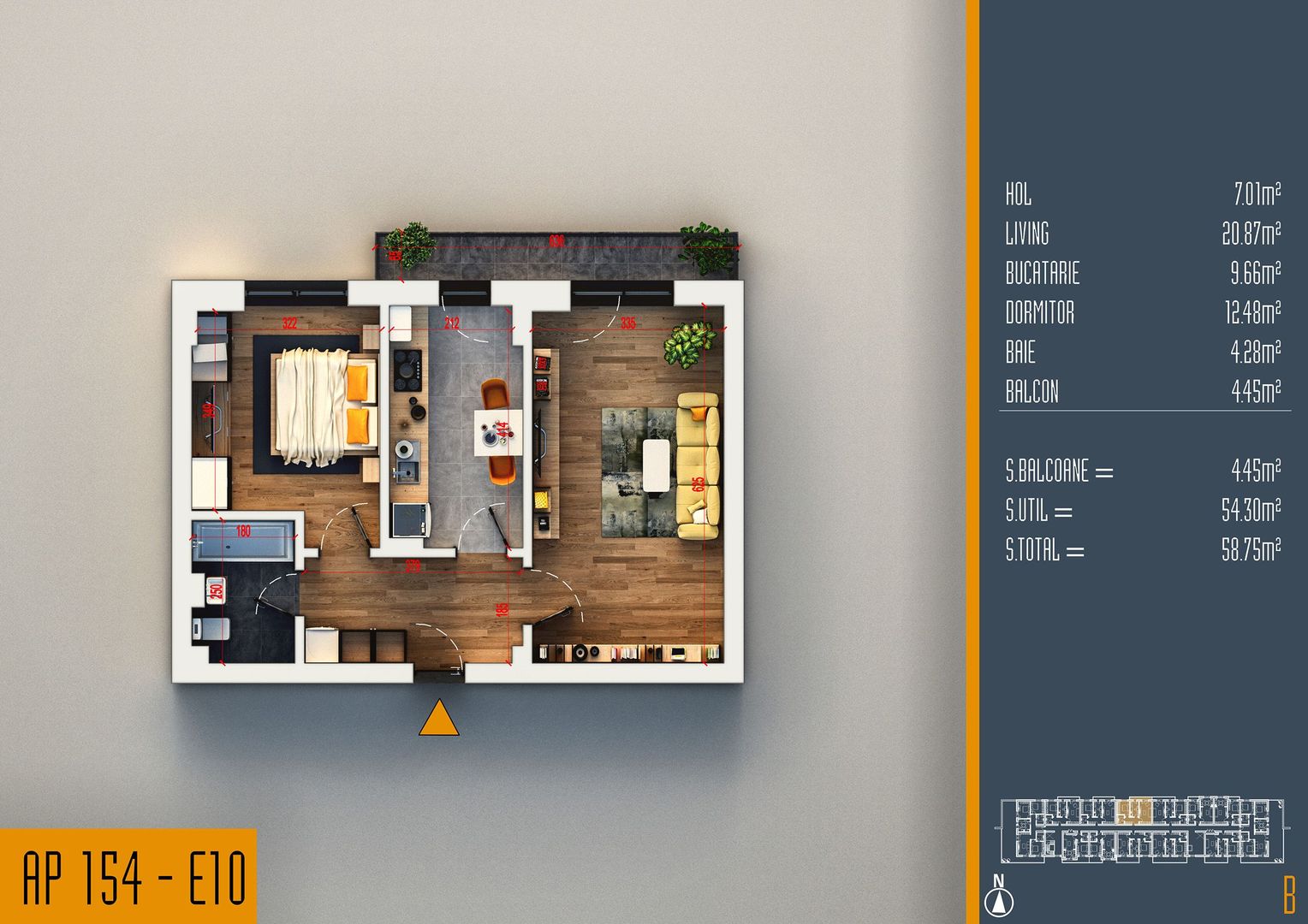 Oferta Lansare 2 camere decomandat proiect nou Pallady - Schiță 2