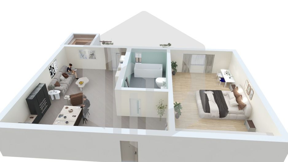 Apartament | 2 Camere | Lacul lui Binder | 40mpu | Parter | Gradina - Poză 4