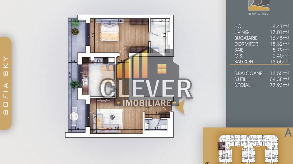 Apartament Superb 2 Camere Bucatarie inchisa de 16 mp - Poză 1