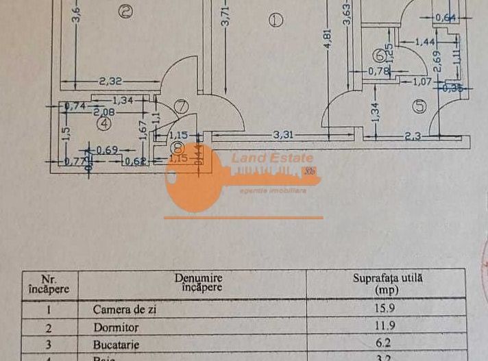Apartament 2 camere | Drumul Taberei | lângă Plaza si Metrou - Schiță 8
