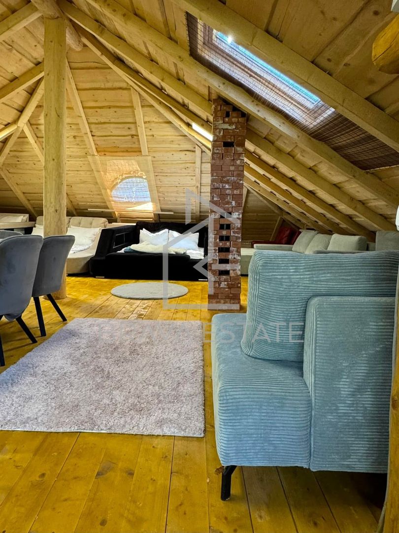 Cabană din lemn rotund, 210mp, ciubăr, jacuzzi, foișor, localitatea Băișoara - Poză 20