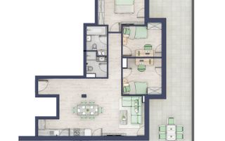 Penthouse 4 camere cu terasă panoramică – Sibiu, zona Turnișor - Schiță 8