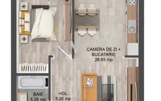 Apartament 2 camere,54mp, gradina 38 mp  - Selimbar - Schiță 10