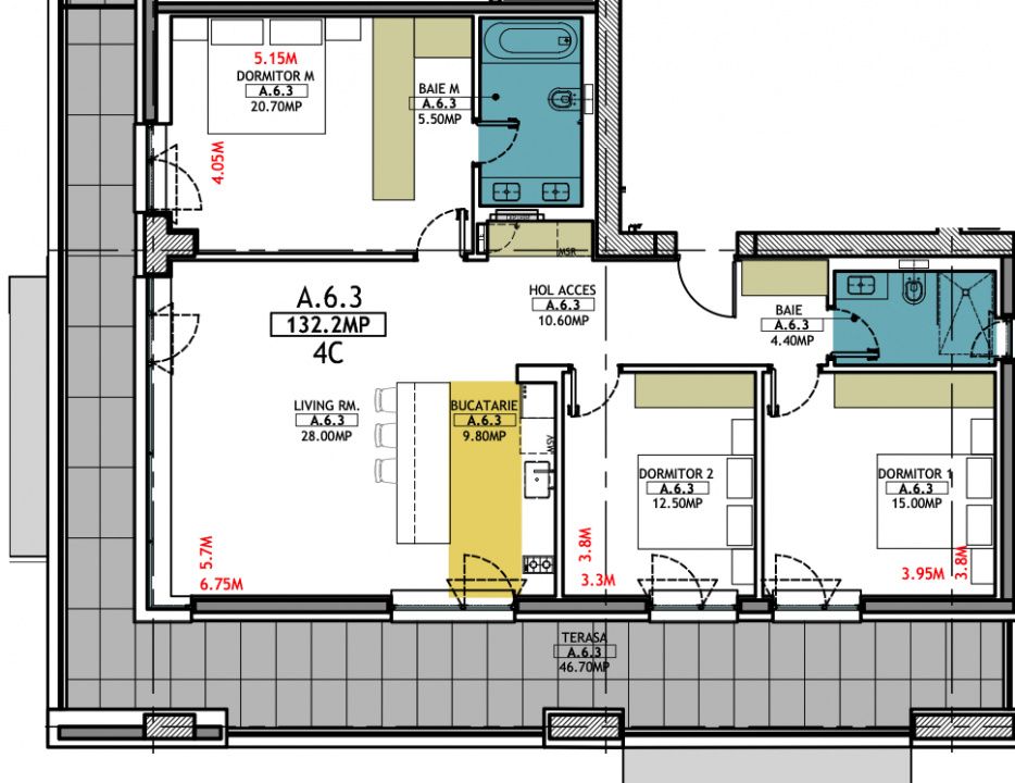 Mamaia Resort - For sale apartment with 4 rooms, 3 bathrooms overlooki - Poză 36