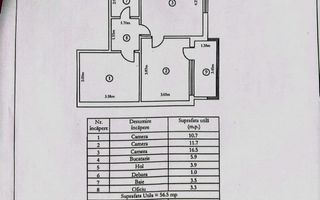 Apartament 3 camere, 61 mp – în inima Iașului, centru - Poză 3