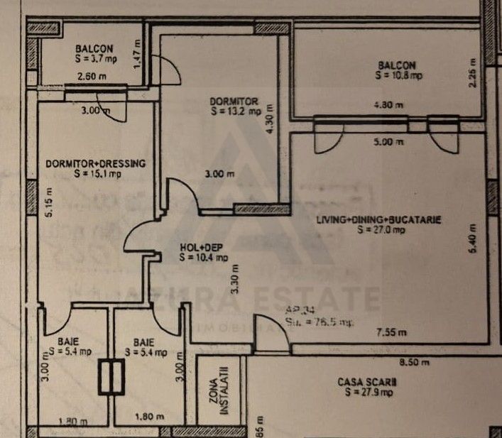 Apartament premium 3 camere 2 bai parcare subterana 2 balcoane Lazaret - Poză 6