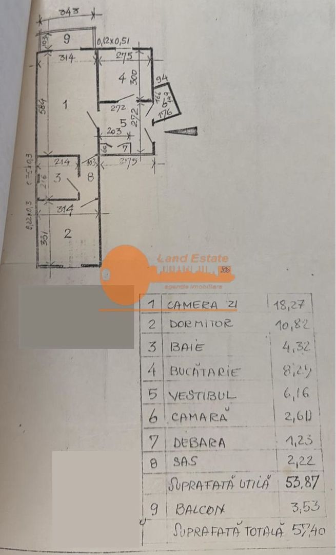 Apartament 2 camere cu centrala si vedere spre lac – Crângași - Schiță 12