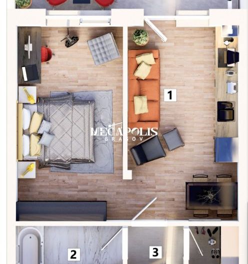 Garsoniera Sanpetru-Brasov/Tva inclus - Poză 1