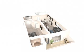 Studio 43,63 mp utili + balcon 6,23 mp – Zona Lacul lui Binder - Poză 3