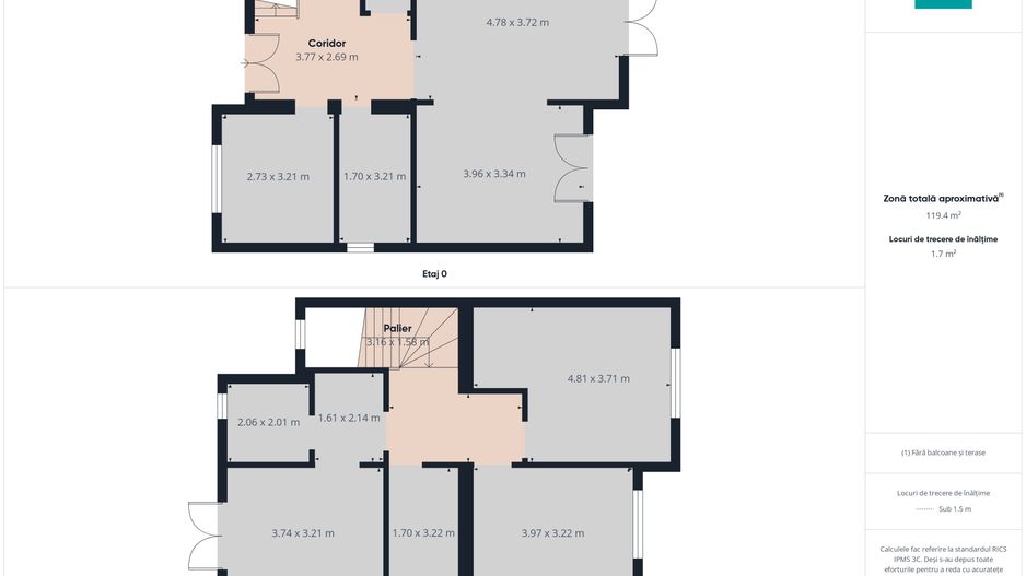 Duplex solid 120 mp, intimitate și calm in Chisoda - Poză 14