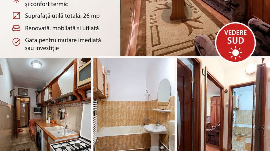 Apartament cu 1 cameră, ETAJ 2, VASLUI - zona FEROVIARI; - Poză 1