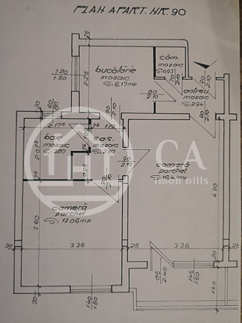 Apartament cu 2 camere de vanzare in Rogerius Oradea - Schiță 10