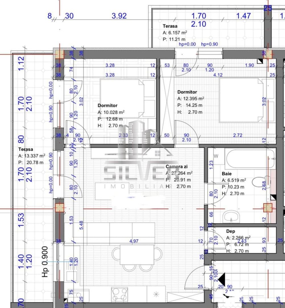 Apartament cu 3 camere recent finisat+2 terase! - Poză 2