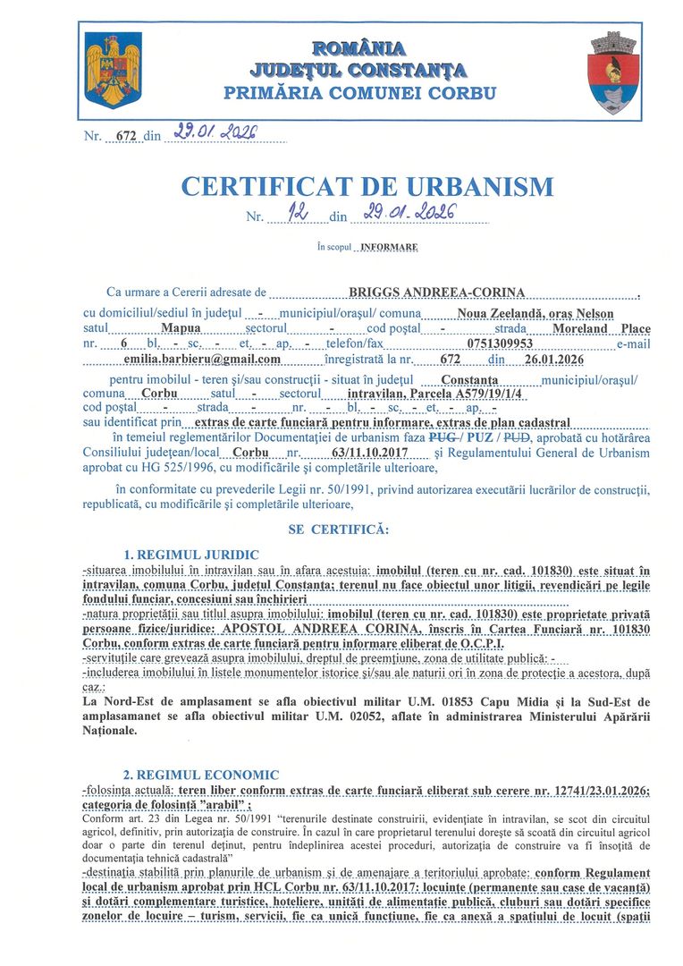 Teren Intravilan Plaja Corbu | 1.064 mp | Ideal Investiție - Poză 5