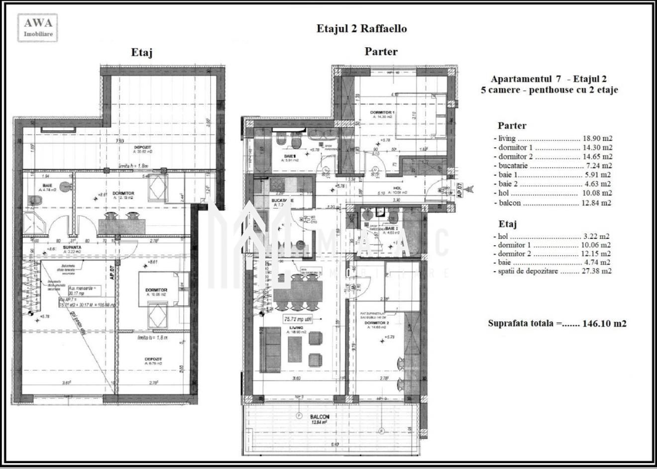 Apartament 5 Camere I 3 Bai I Parcare I Superpret!! - Poză 9