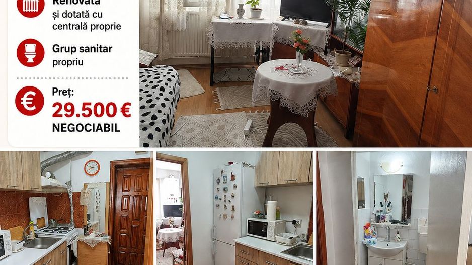 Cameră de cămin, parțial mobilată și utilată, parter, zona PROCOPIU; - Poză 1