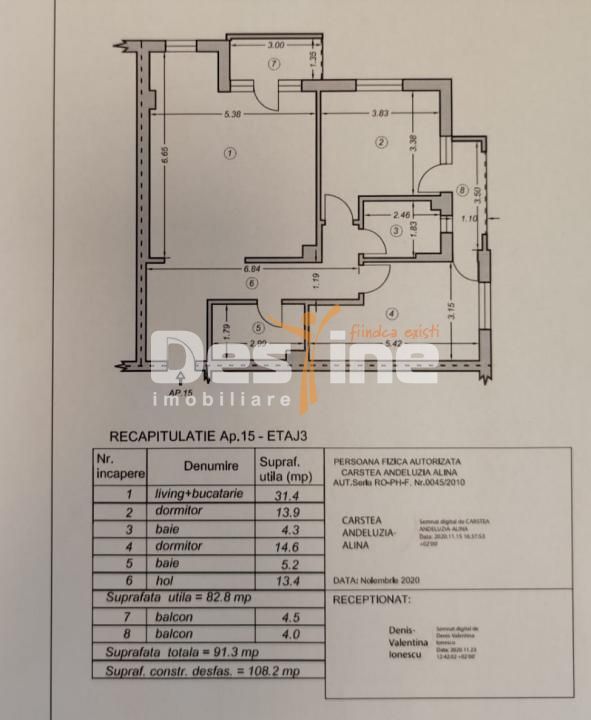 Apartament 3 camere + parcare Albert Meraki  91.3mp St. 2020 - Poză 19