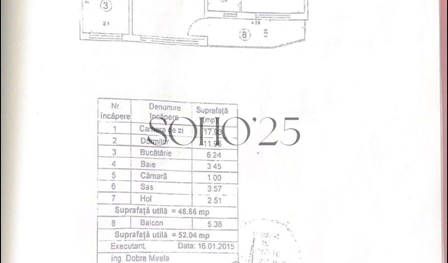 Apartament 2 camere | Renovare completă 2026 | Design modern | 52 mp - Schiță 20