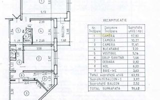 Spre vanzare apartament cu 3 camere – 71 m.p.- Nicolina 2, Iaşi - Poză 1