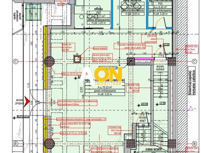 Spatiu ultracentral, 272 mp, S+P+1E ideal pentru birouri, clinica - Schiță 3