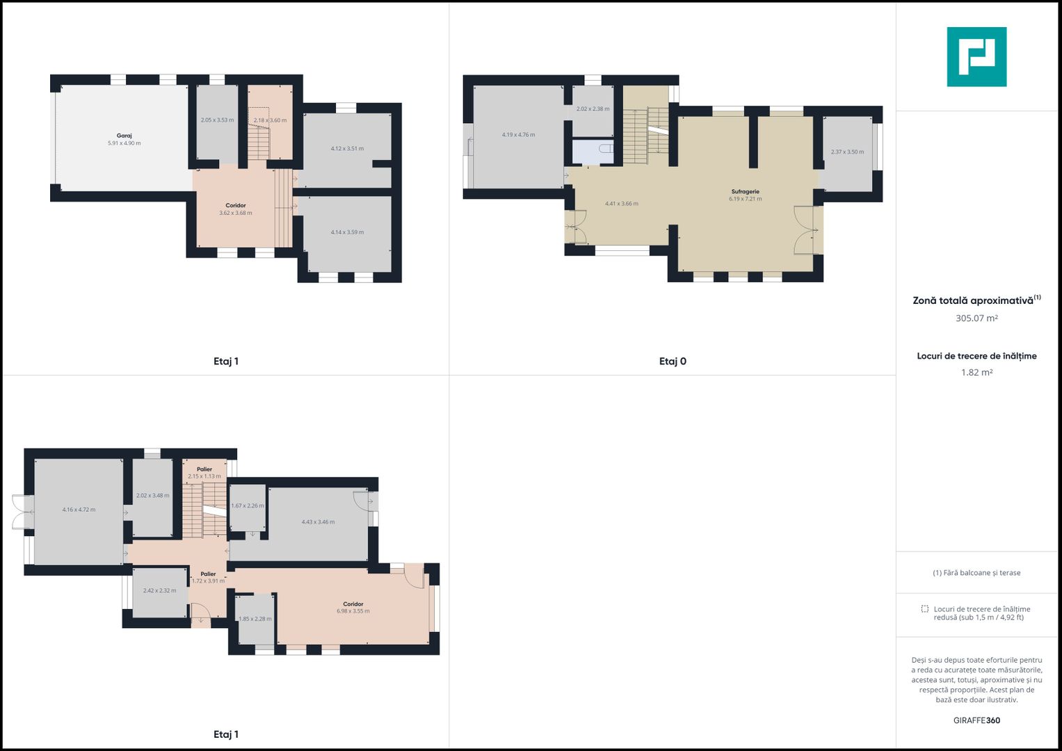 Vilă modernă pe 3 niveluri la gri în Poltura - Poză 32