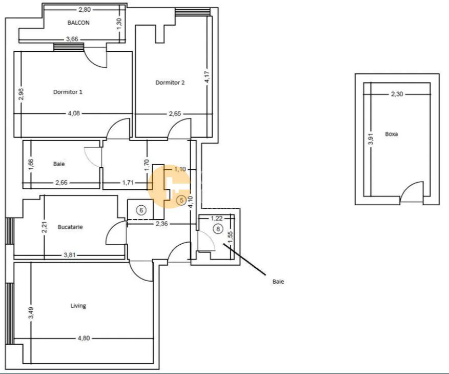 3 camere - decomandat - etaj intermediar - garaj - Poză 2