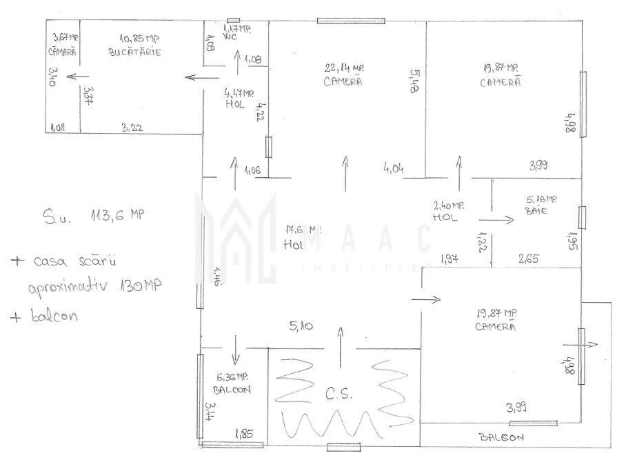 Spatiu birouri | 110MP | Parcare | Curte | Calea Dumbravii - Schiță 10