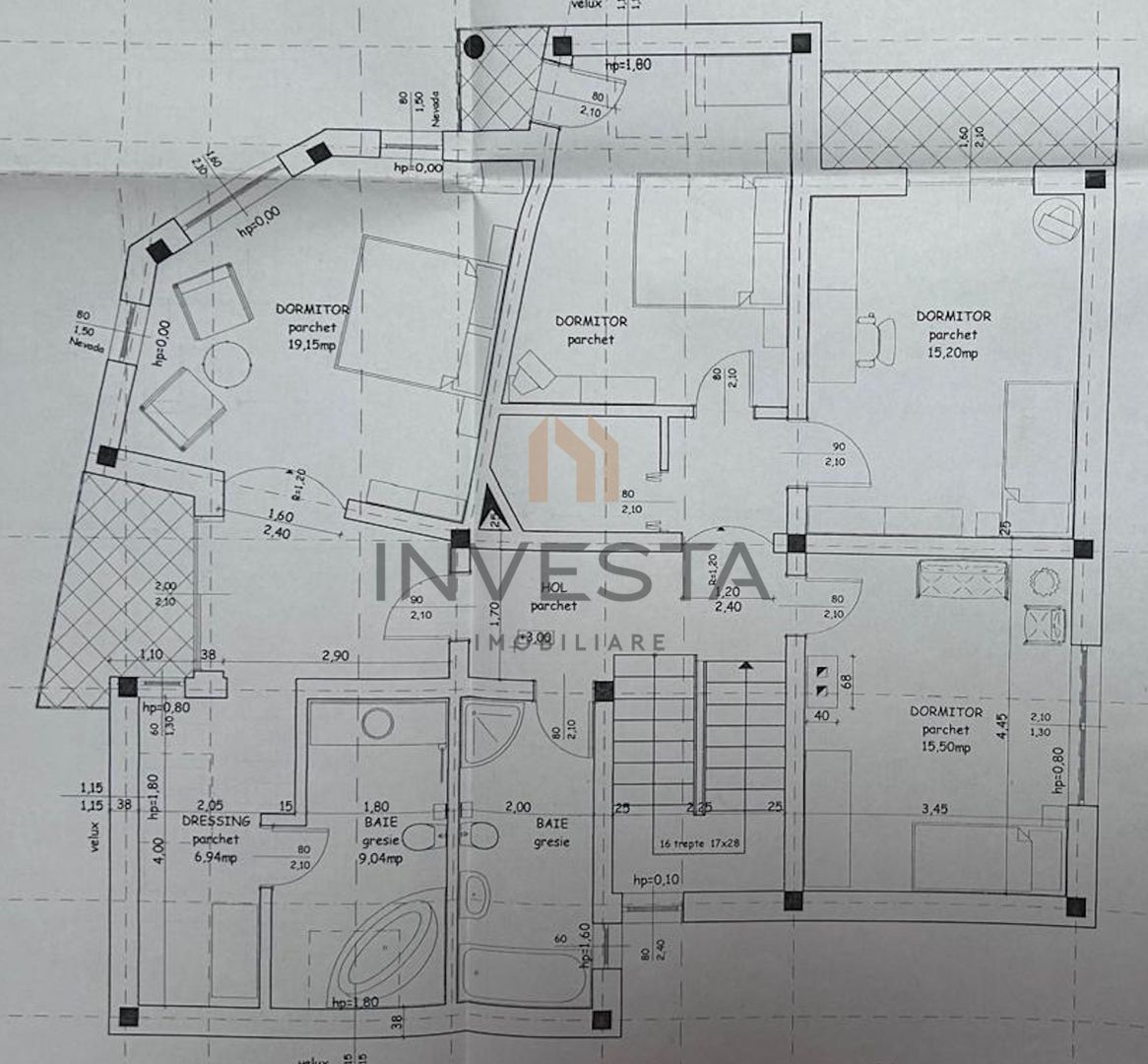 Casa individuala cu 7 camere, 260 mp, teren 900 mp, front 19m, Europa - Schiță 24
