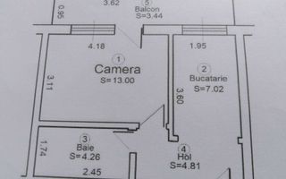 Garsonieră de închiriat | Sibiu, Turnișor | 31 mp | parcare - Poză 5