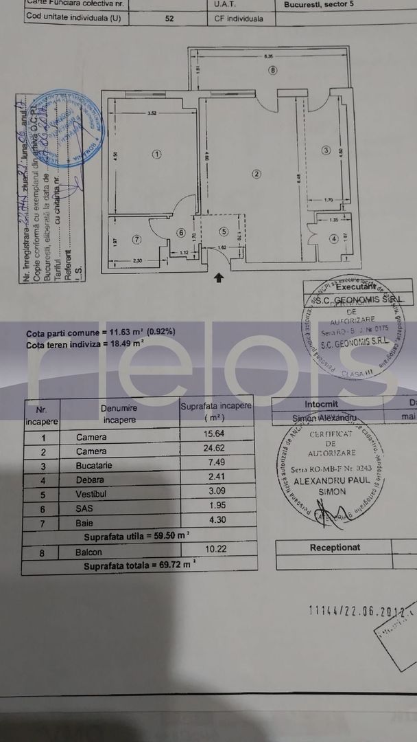De vanzare apartament open space, spatios, 2 camere - Antiaeriana - Poză 8