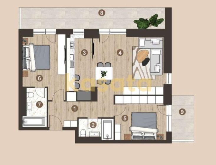 3 camere I et3 I 2 bai I First Estates I 75 utili - Poză 14