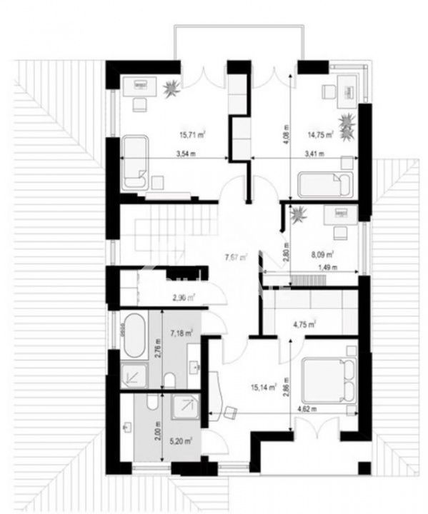 Casa individuala SIBIU, Selimbar, camere mari, 4 bai, garaj - Poză 7