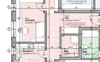 NOU  APARTAMEN 3 CAMERE DEC 2 BAI 87 MP TVA INCLUS - Poză 3