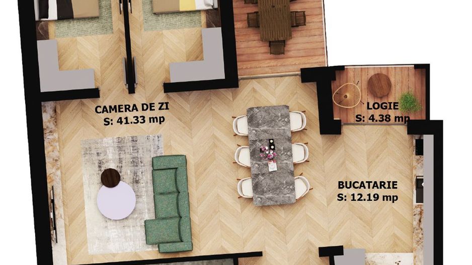 Apartament nou, 3 camere, 271 500 Euro. Comision 0. - Poză 1