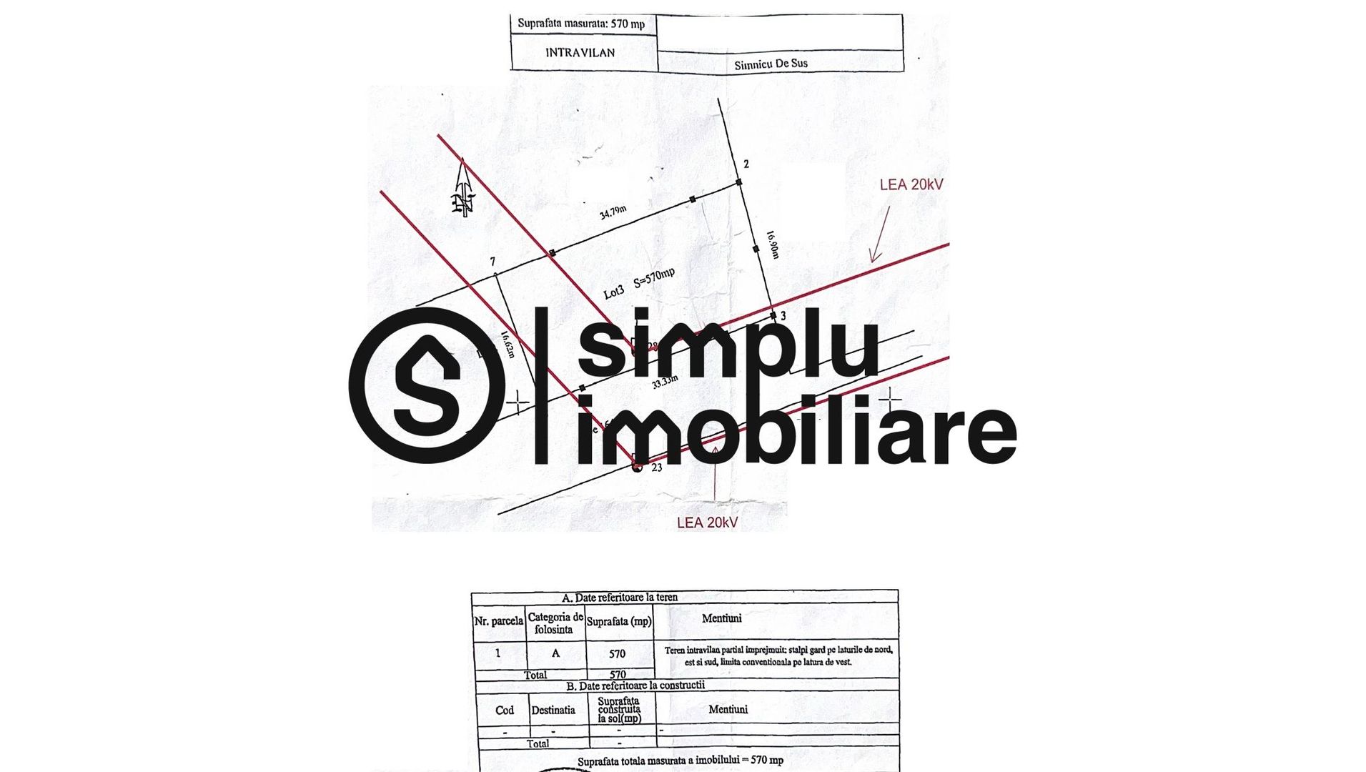 Teren Intravilan Simnicul de sus - Schiță 1