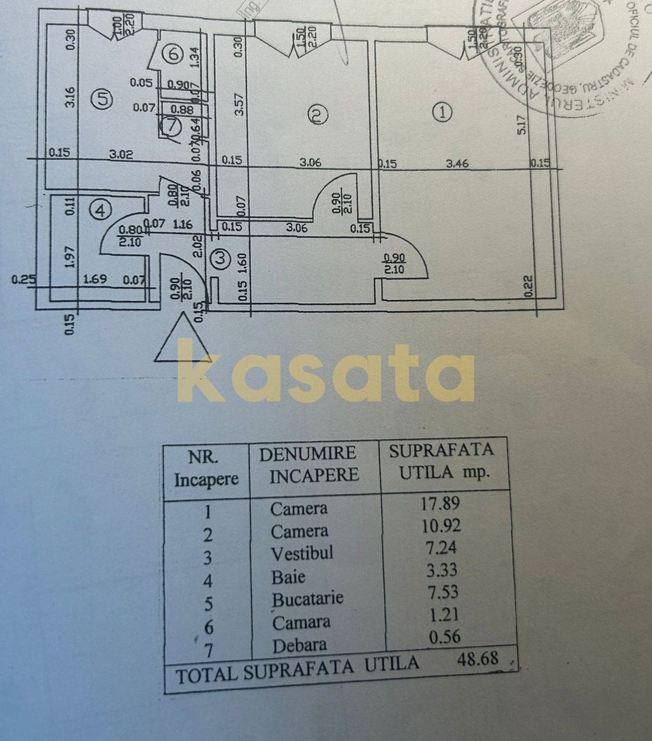 2 Camere 🏢 | Decomandat 🔑 | Valea Oltului 📍 | 2 min Metrou 🚇 - Schiță 14