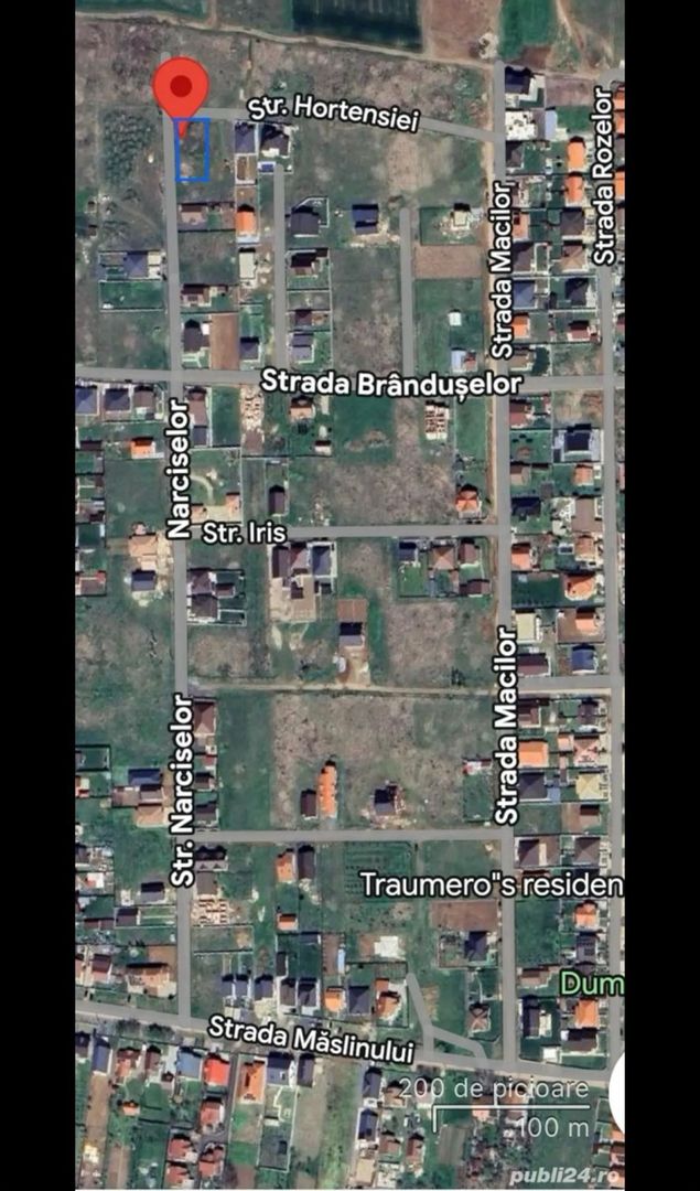Sanandrei teren de vanzare 800 mp 2 fronturi stradale comision 0 - Poză 1