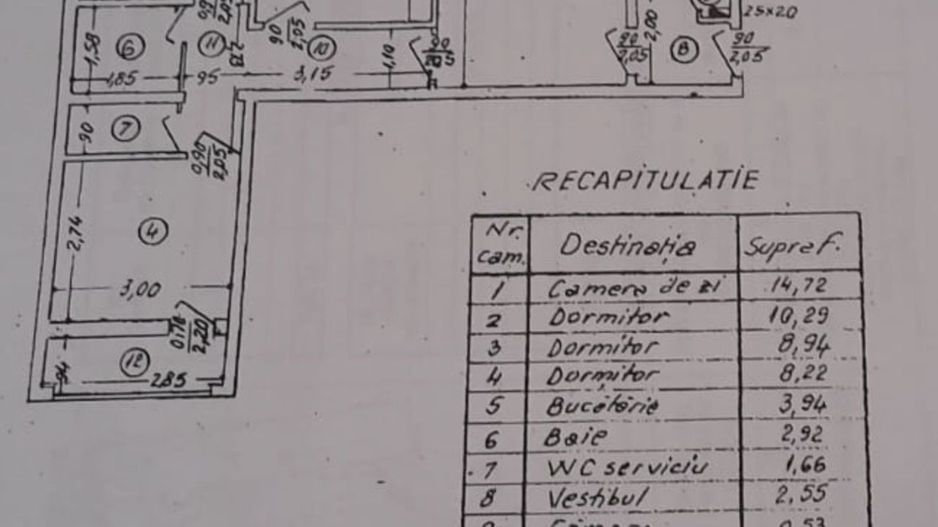 Apartament 4 camere terasa refacuta Ale Pascani, Parcul Drumul Taberei - Schiță 10