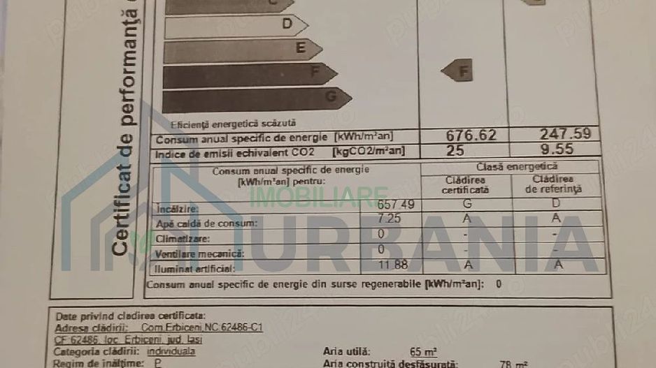 Teren intravilan intabulat cu casă bătrânească, Erbiceni, Iași - Poză 5