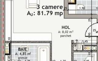 Apartament superfinisat cu 2 terase in Grand Park, zona Gheorgheni! - Schiță 5
