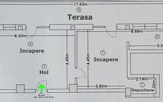 Spatiu de birou 62.5 mp + terasa 32 mp, parcare - Schiță 12