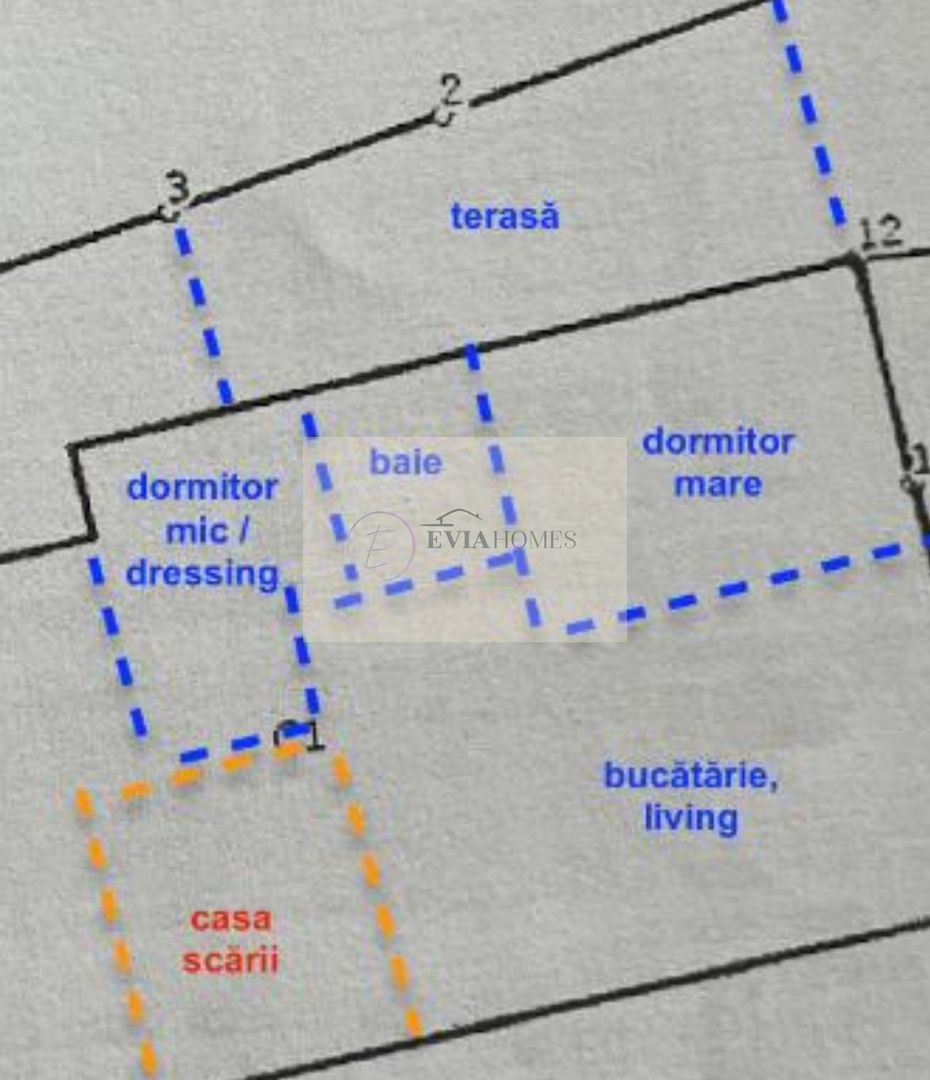 3 camere/ terasă 25 mp/ parcare/ zona Grand Hotel Italia - Schiță 9