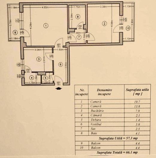 Investiție de Top | 2 Camere 66 mp Vitan Mall – Etaj 1 | Bloc 1990 | Centrală - Poză 2