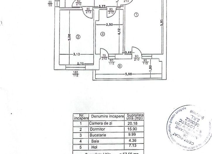 Apartament 2 camere-Str. Victor Brauner 5 min Metrou Teclu - Schiță 11