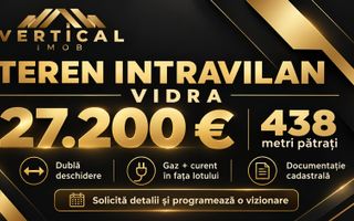 Teren intravilan Vidra, 438 mp | Dublă deschidere | Gaz și curent - Poză 2