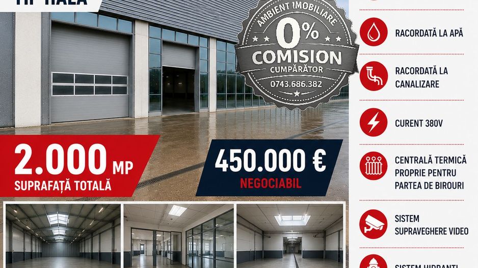 Spatiu comercial - HALA producție/depozitare, VASLUI zona MOVAS; - Poză 1